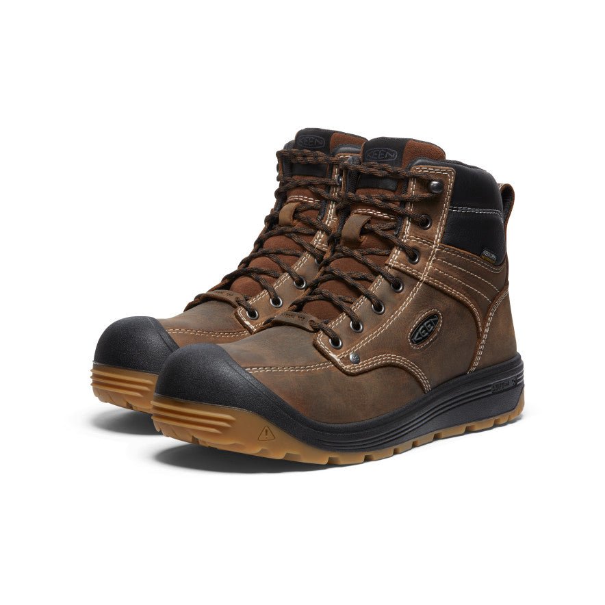 KEEN Utility Men's 7" Waterproof Fort Wayne Round Carbon Fiber Toe Work Boot - 1027100 - 7D