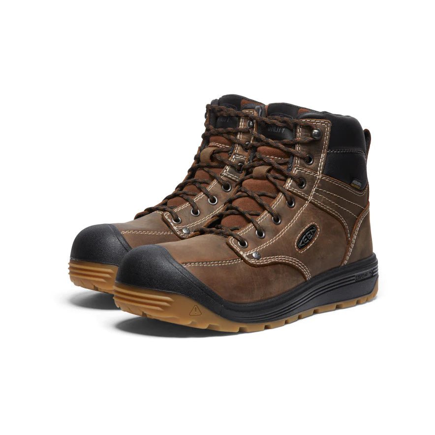 KEEN Utility Men's 6" Fort Wayne Waterproof Round Soft Toe Work Boot - 1027101 - 7D