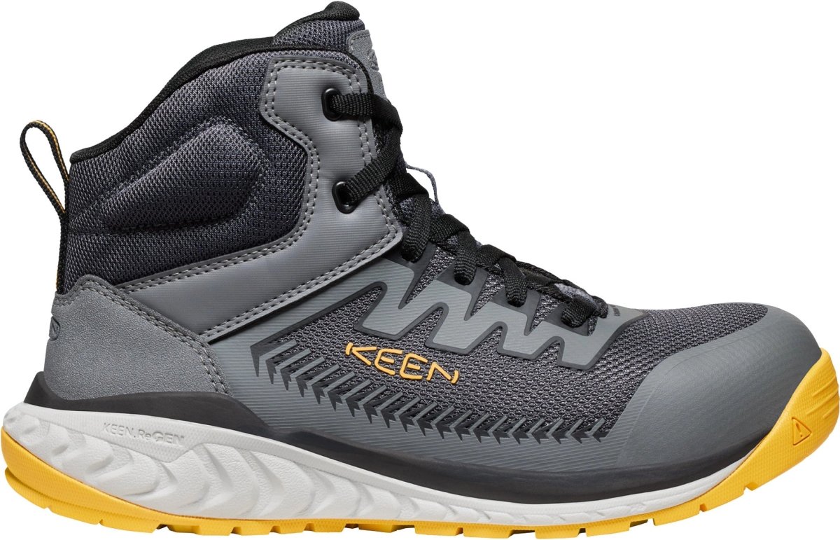 KEEN Utility Men's Arvada 4" Grey Composite Toe Metal Free Mid Work Shoe - 1027652 - 7D