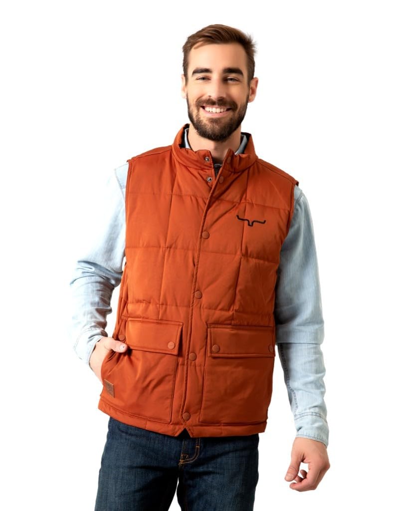 Kimes Ranch Men's Dakota Rustic Brown Vest - F23 - 14242417 - S