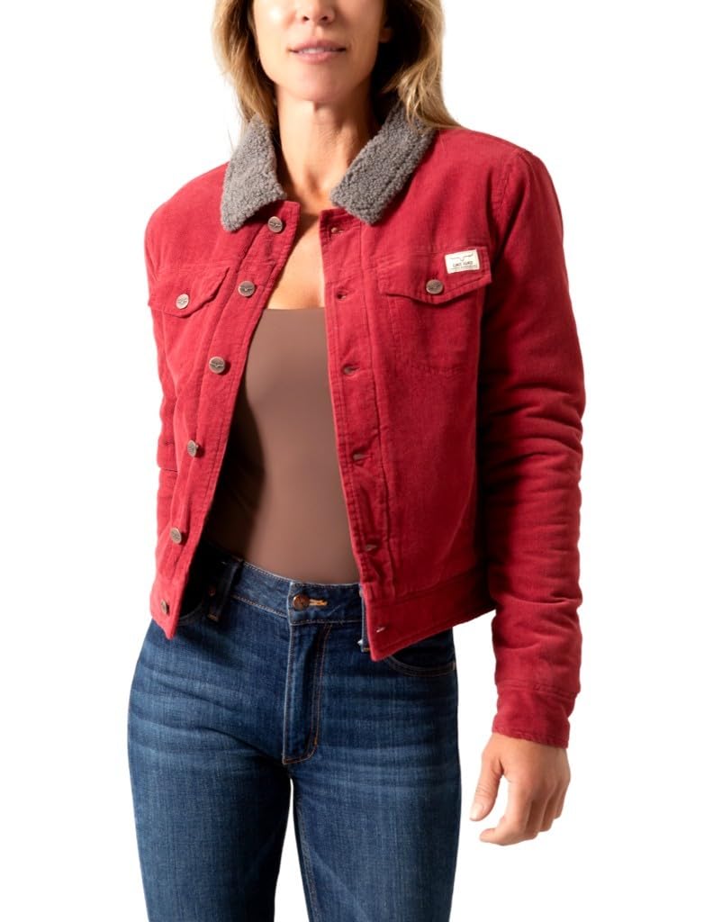 Kimes Ranch Women's Winslow Sherpa Rust Cord Jacket - F23 - 14272402 - S