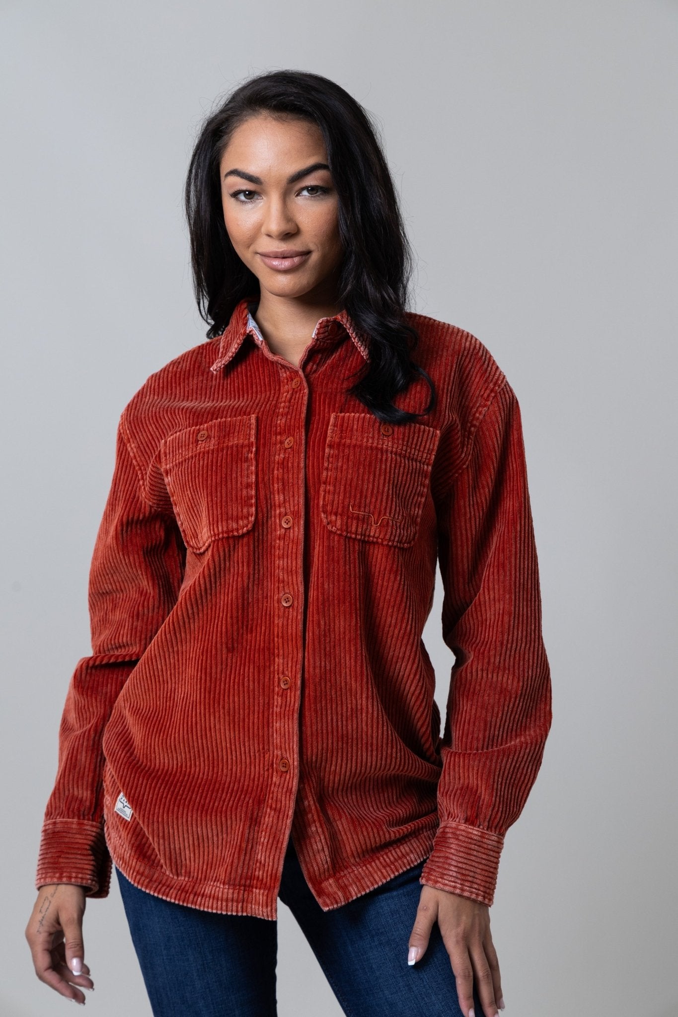 Kimes Ranch Women's Luna Cord Rust Red Shirt - WTO0000041 - BN024 - S