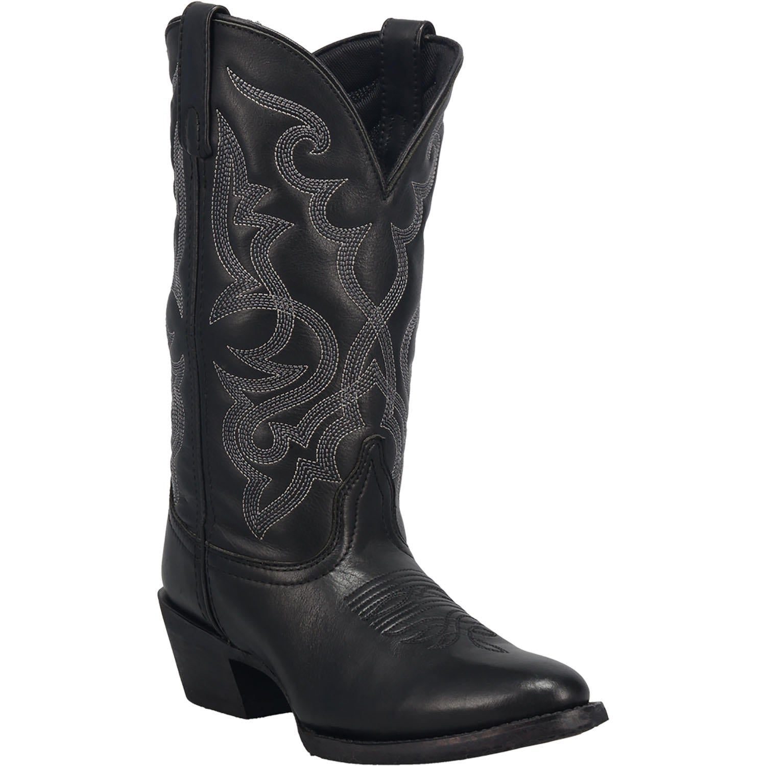 Laredo Women's 11" Maddie Black Round Toe Leather Western Boot - 51110 - 6M