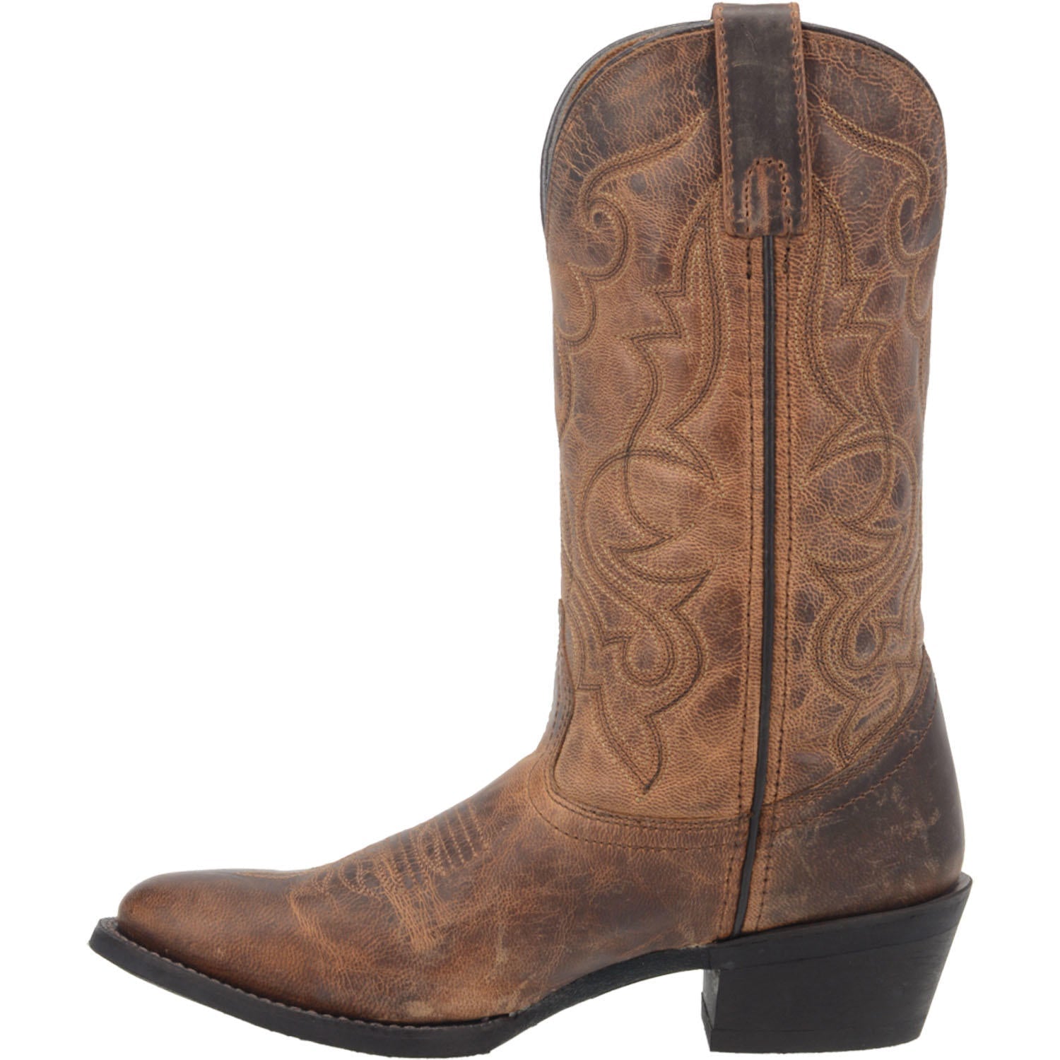 Laredo Women's 11" Maddie Brown Round Toe Leather Western Boot - 51112 - 6M