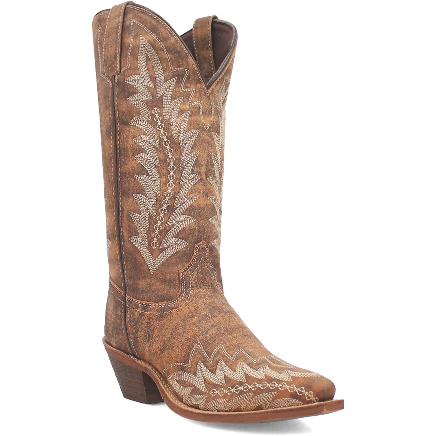 Laredo Women's 12" Emmylee Tan Snip Toe Western Boot - 52189 - 6M