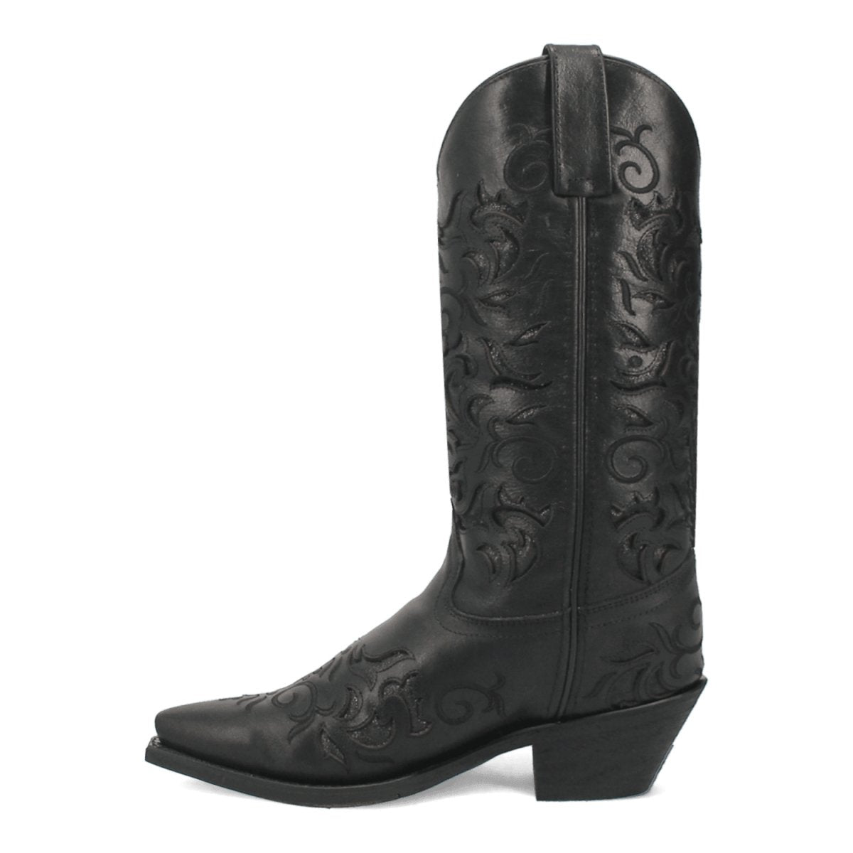 Laredo Women's Night Sky Black Leather Snip Toe Boots - 52450 - 6M