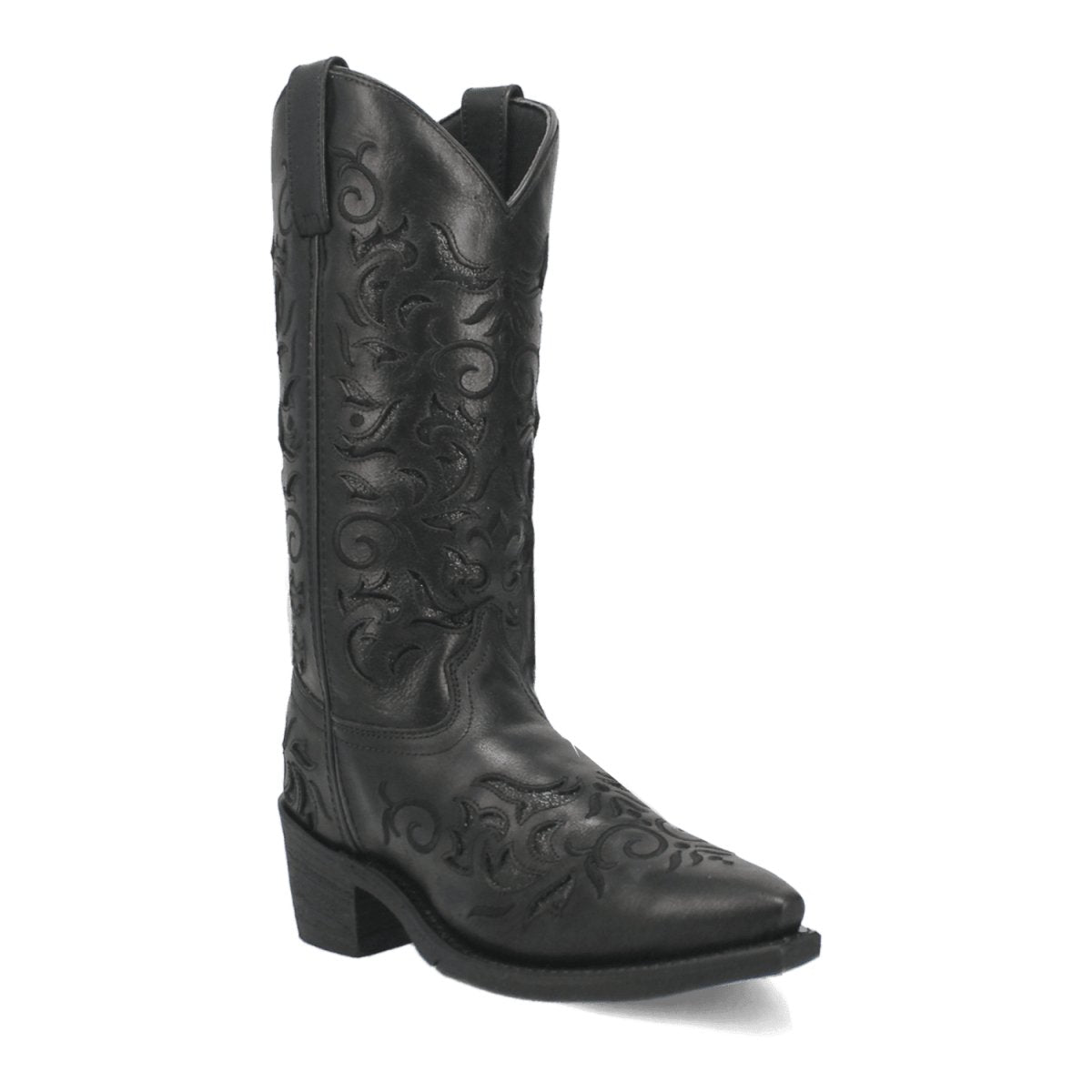 Laredo Women's Night Sky Black Leather Snip Toe Boots - 52450 - 6M