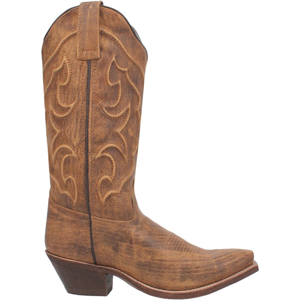 Laredo Women's 12" Reva Brown Snip Toe Western Boot - 54267 - 6M