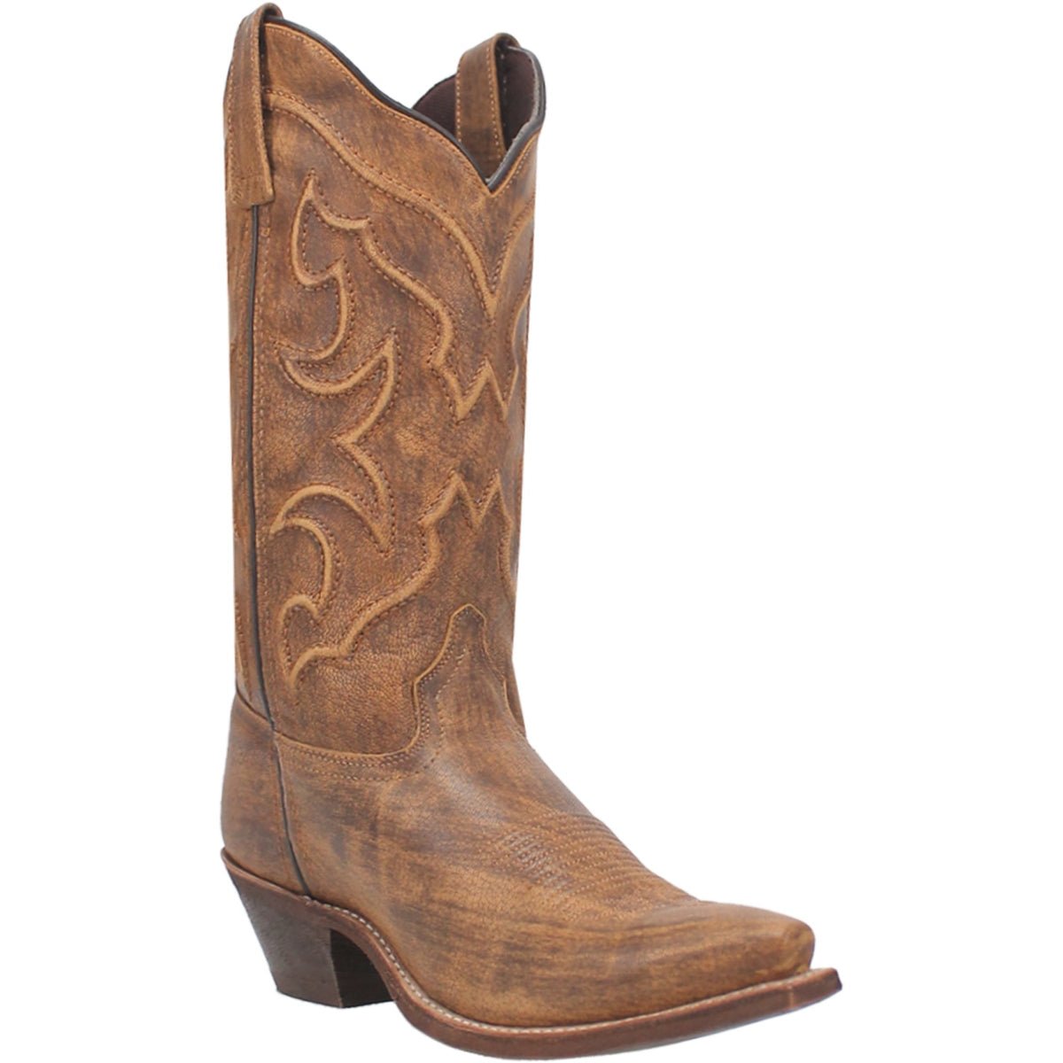 Laredo Women's 12" Reva Brown Snip Toe Western Boot - 54267 - 6M