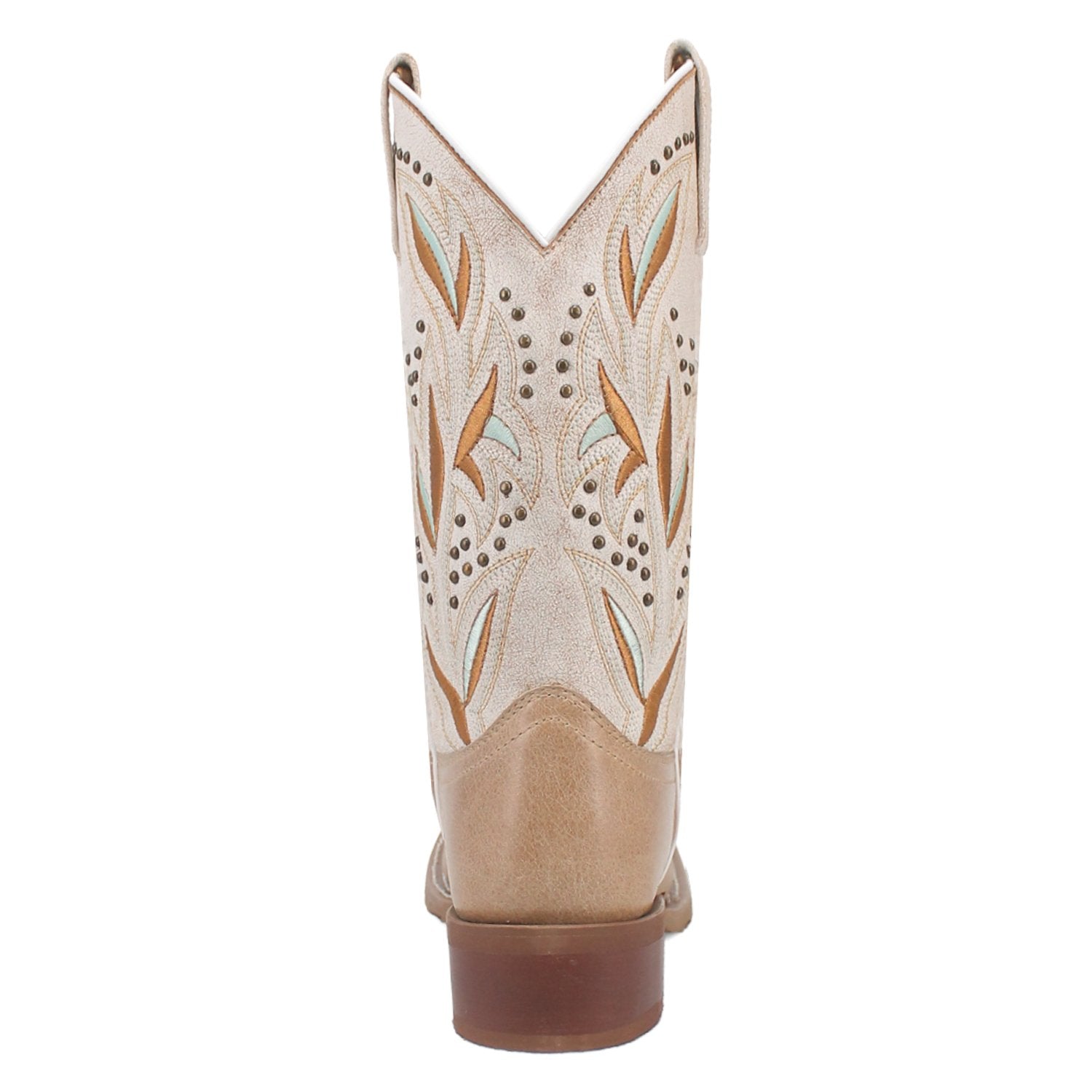 Laredo Women's 12" Lydia Sand & White Square Toe Western Boot - 5603 - 6M