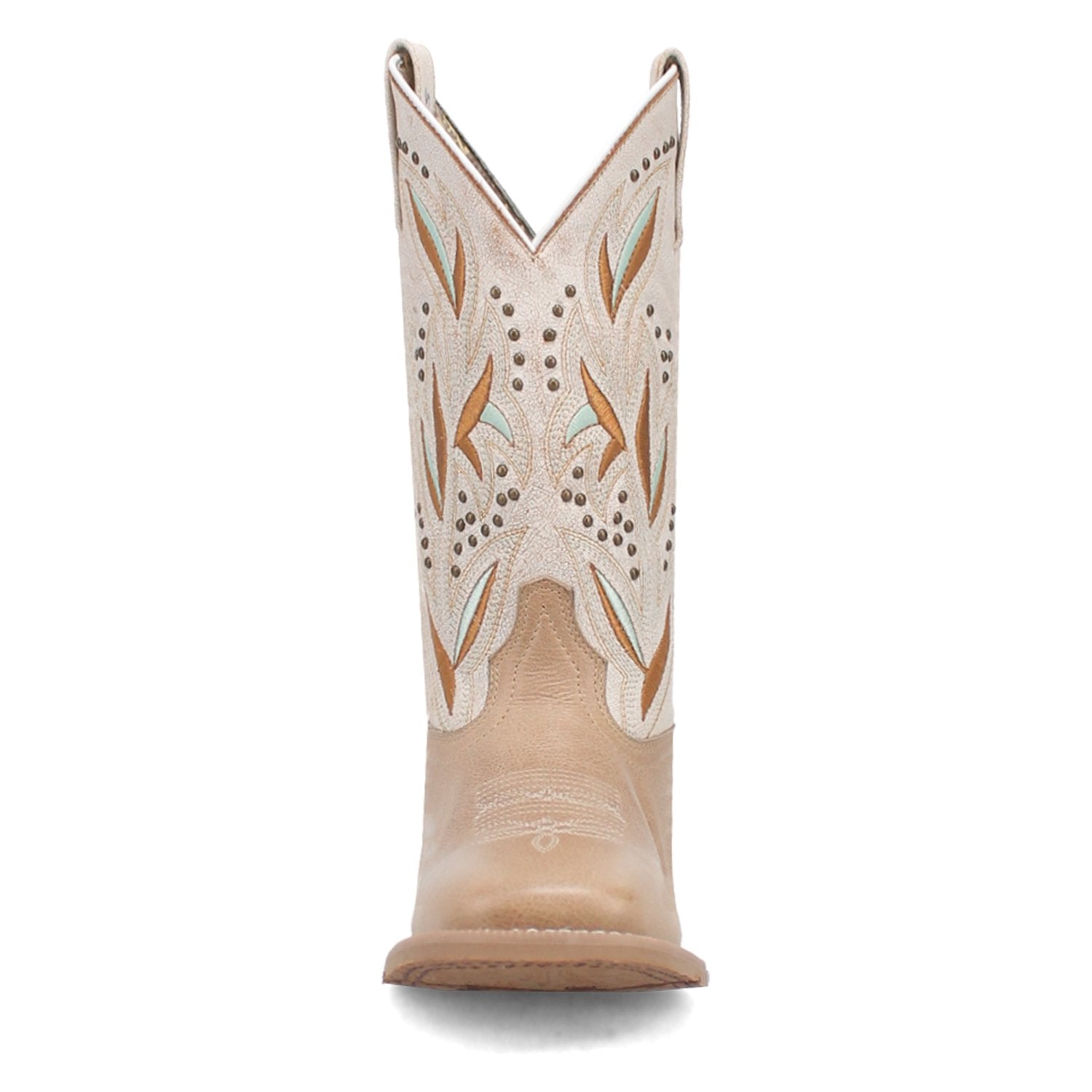 Laredo Women's 12" Lydia Sand & White Square Toe Western Boot - 5603 - 6M