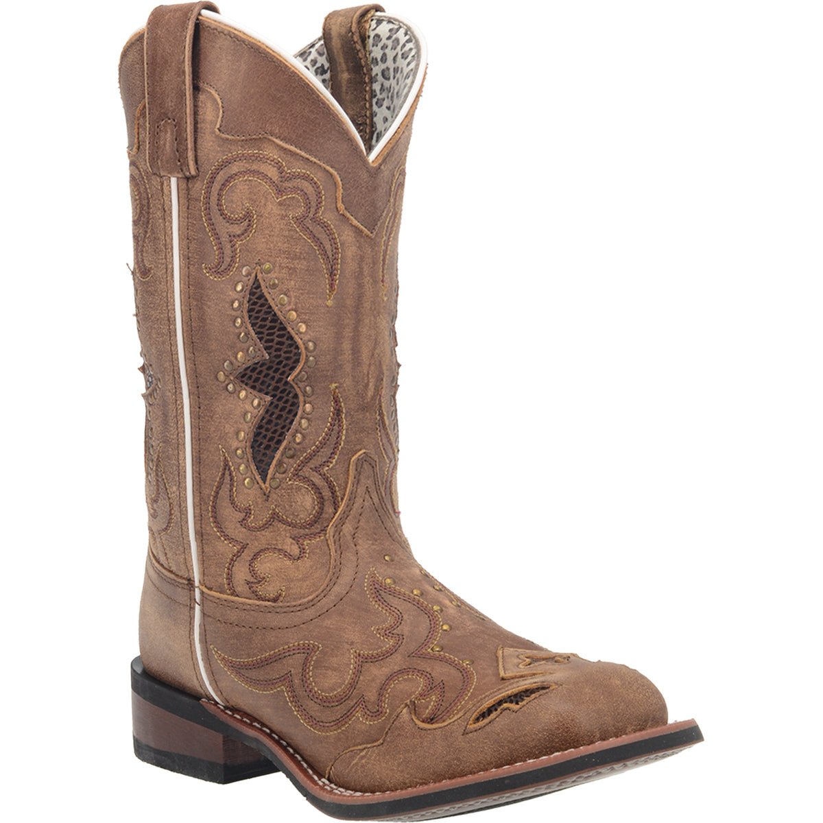 Laredo Women's 11" Spellbound Tan Square Toe Western Boot - 5661 - 6M