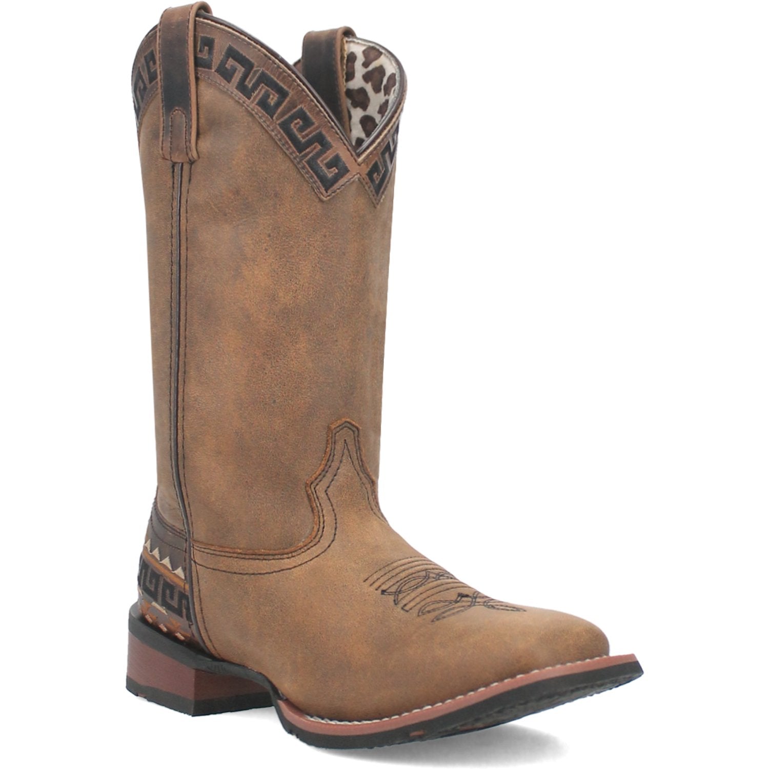 Laredo Women's 12" Atzi Tan Square Toe Western Boot - 5683 - 6M