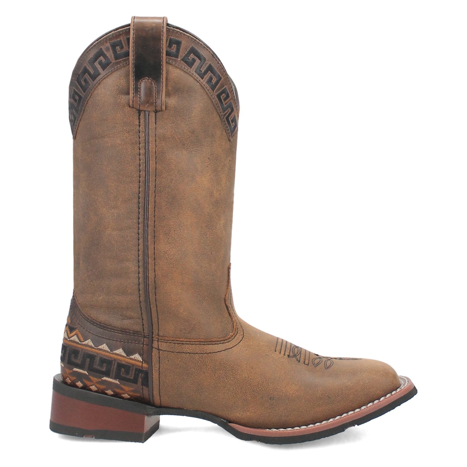 Laredo Women's 12" Atzi Tan Square Toe Western Boot - 5683 - 6M