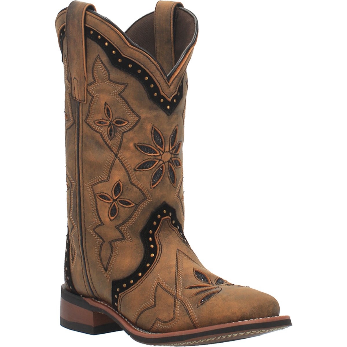 Laredo Women's 11" Bouquet Honey Broad Square Toe Western Boot - 5844 - 6M