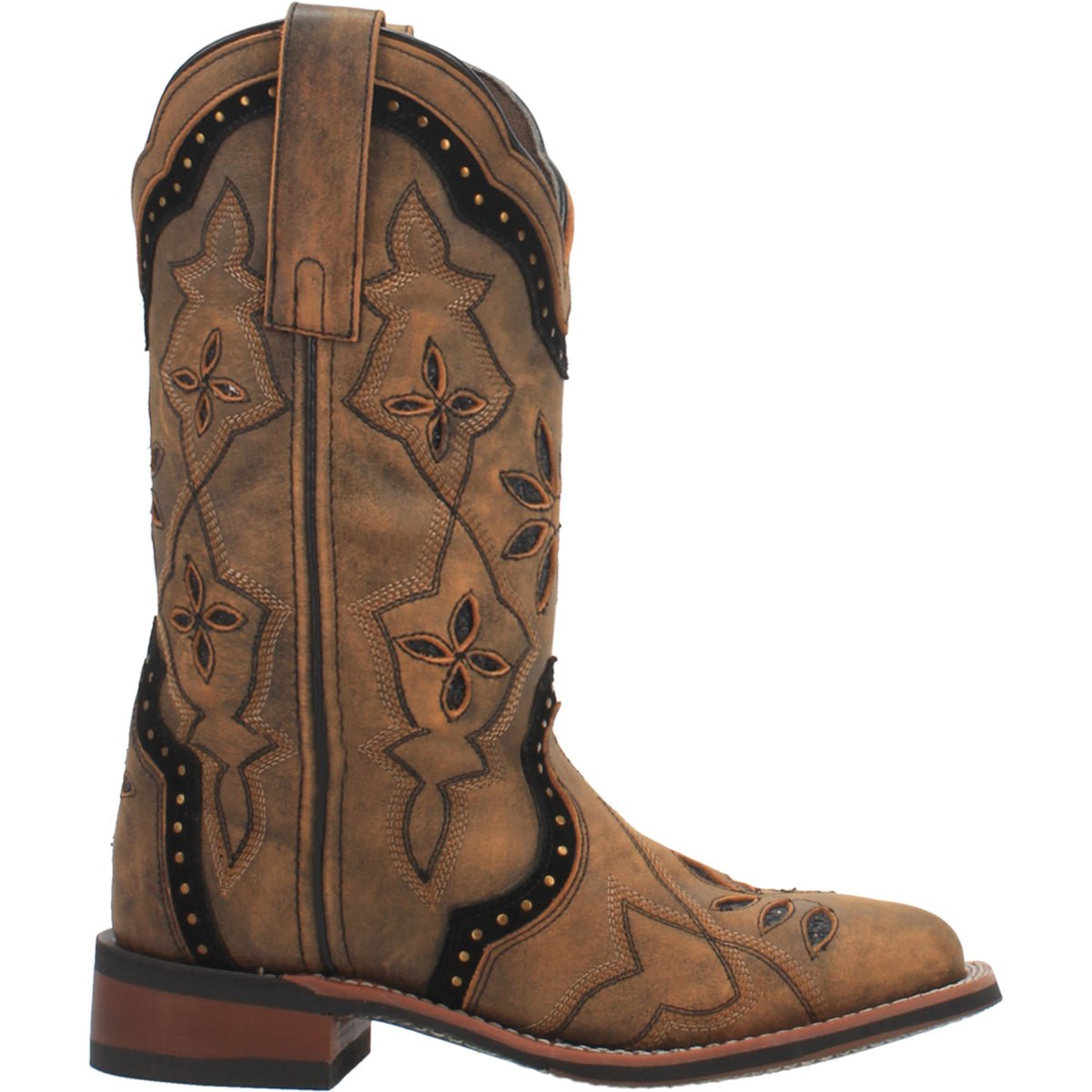 Laredo Women's 11" Bouquet Honey Broad Square Toe Western Boot - 5844 - 6M