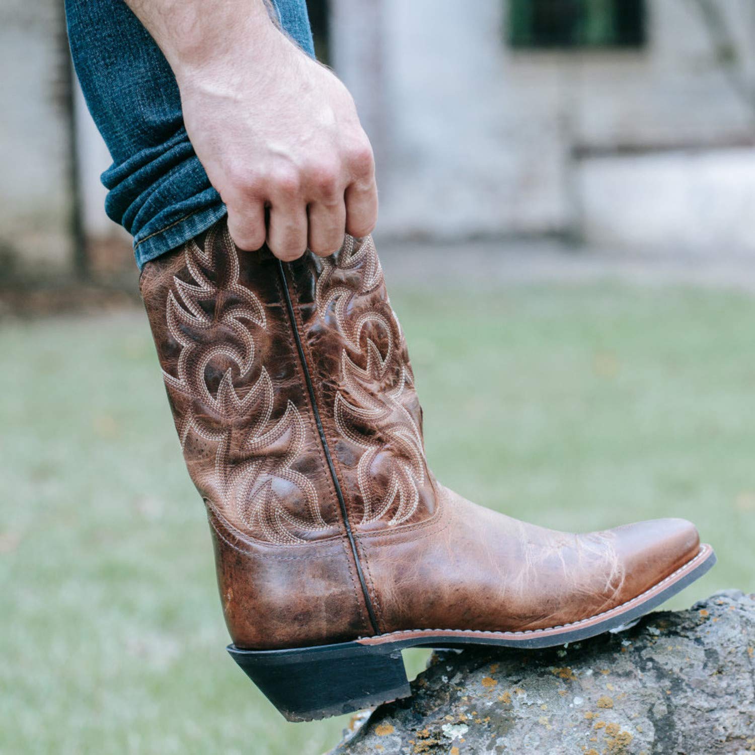 Laredo Men's 12" Breakout Rust Square Toe Western Boot - 68354 - 7D