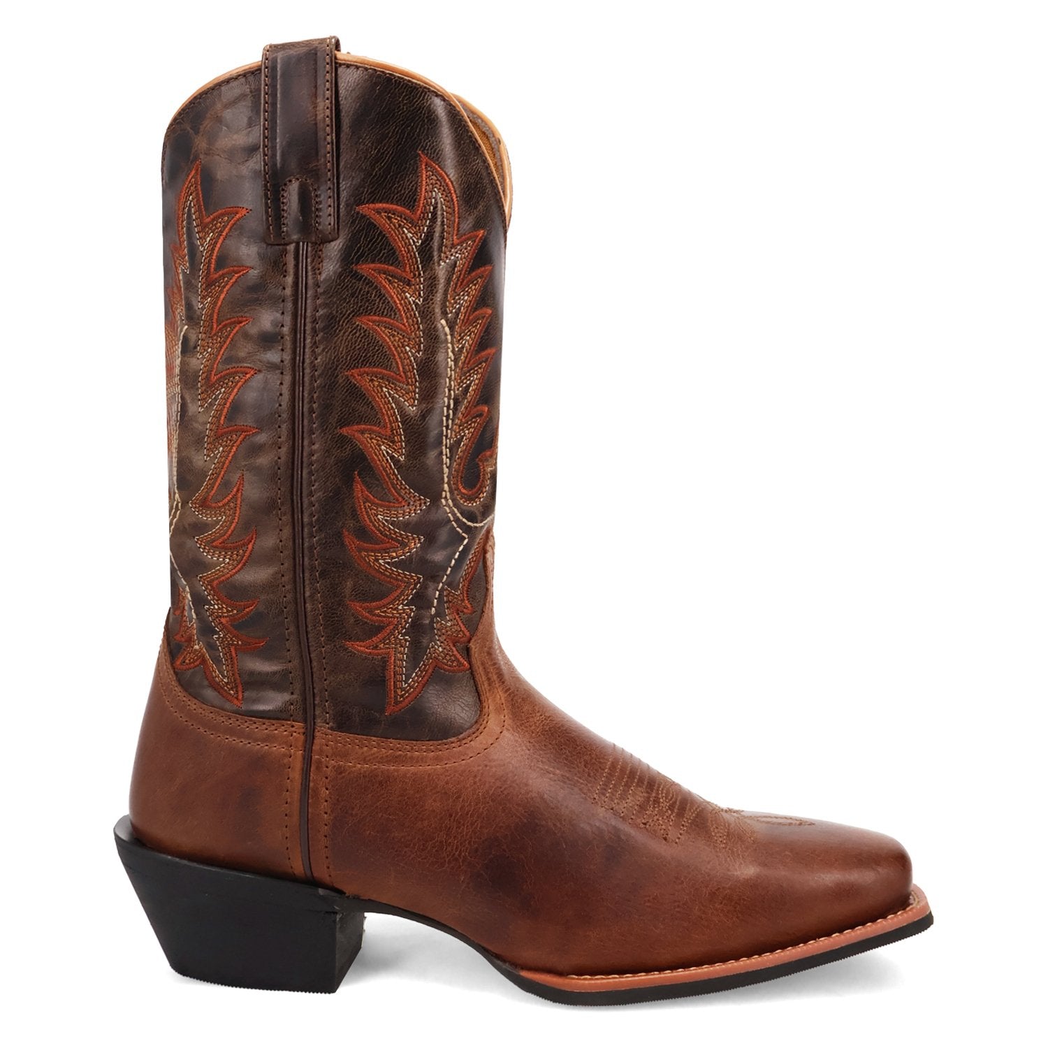 Laredo Men's Kent 12" Square Toe Rust Brown & Black Western Boots - 68370 - 7D