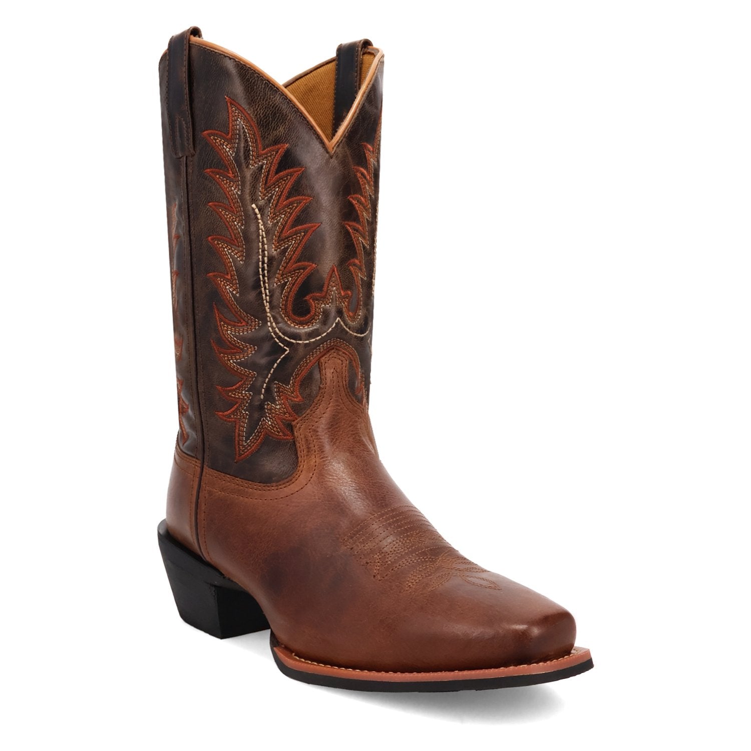 Laredo Men's Kent 12" Square Toe Rust Brown & Black Western Boots - 68370 - 7D