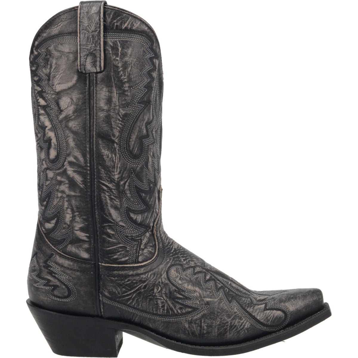 Laredo Men's 12" Garrett Black Snip Toe Western Boot - 68407 - 7D