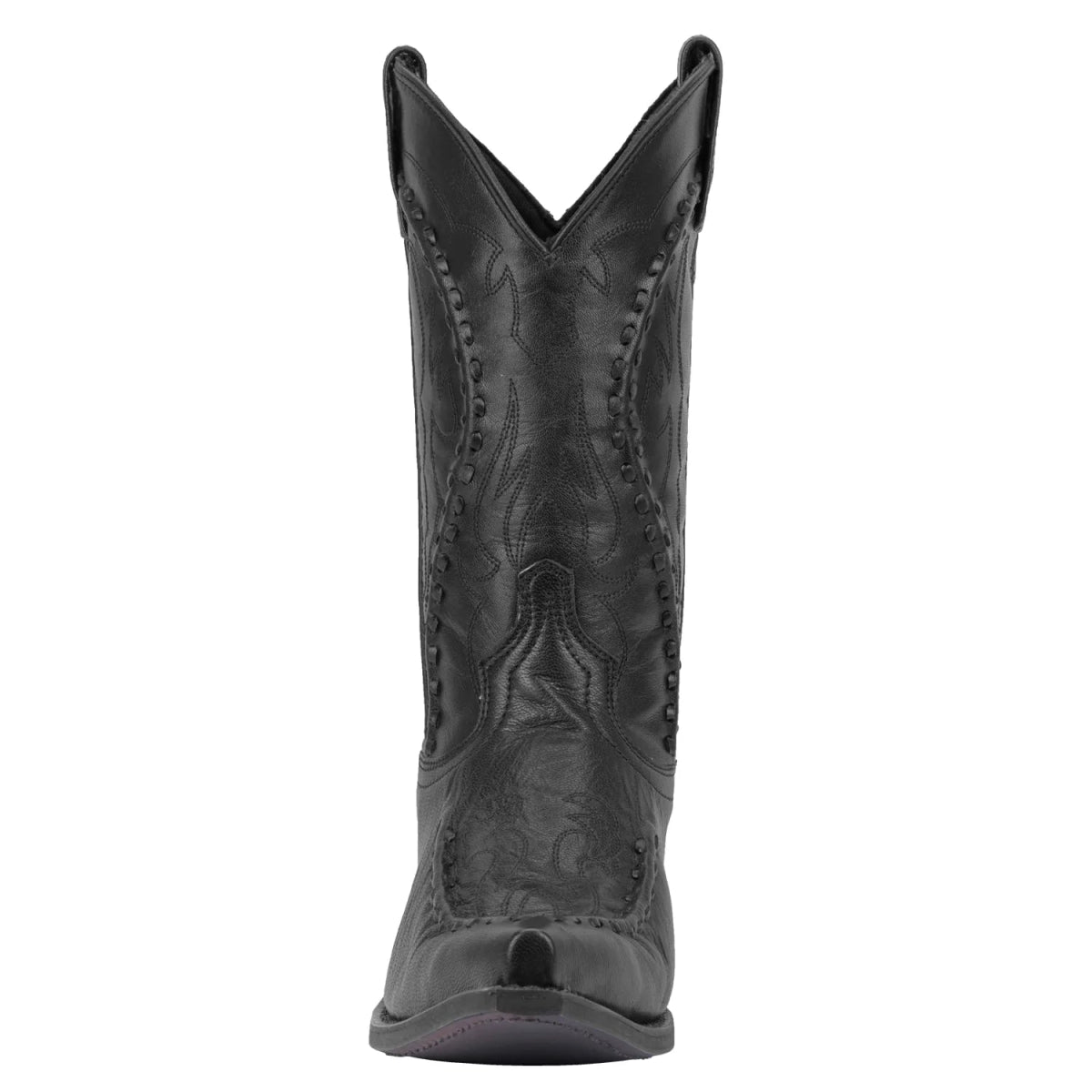 Laredo Men's 12" Laramie Black Leather Snip Toe Western Boots - 68430 - 7D