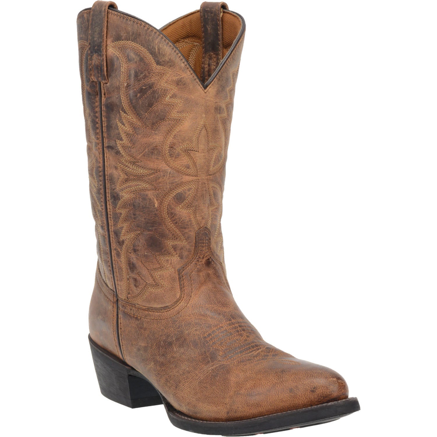 Laredo Men's 12" Birchwood Tan Round Toe Leather Western Boot - 68452 - 7D