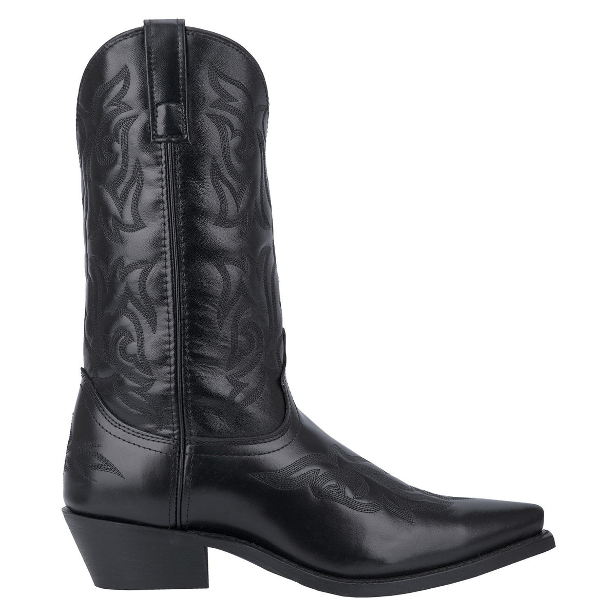 Laredo Men's 12" Black Hawk Leather Snip Toe Western Boot - 6860 - 7D