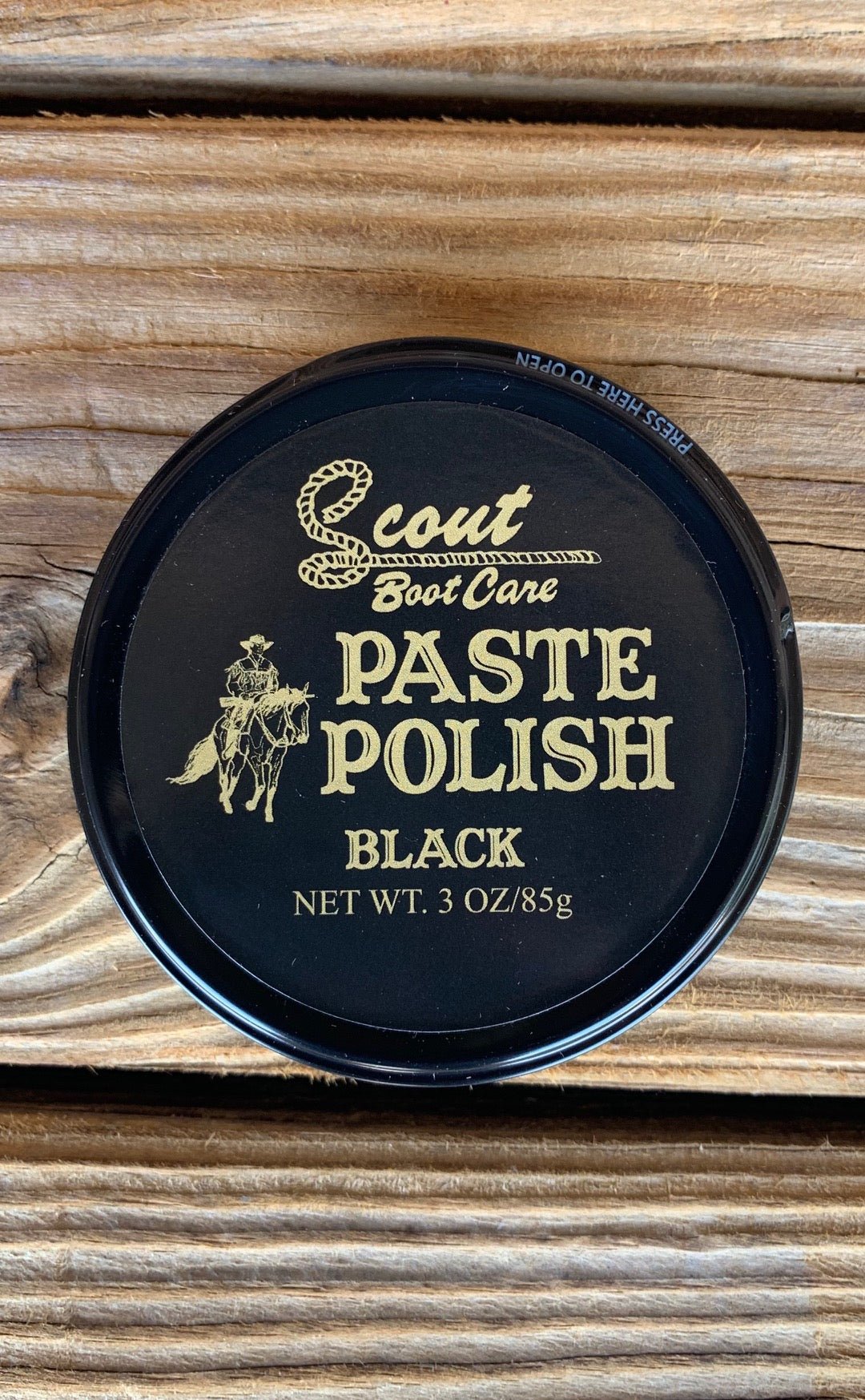 M&F Western Scout Black Boot Paste Polish - 3 oz - 0351001