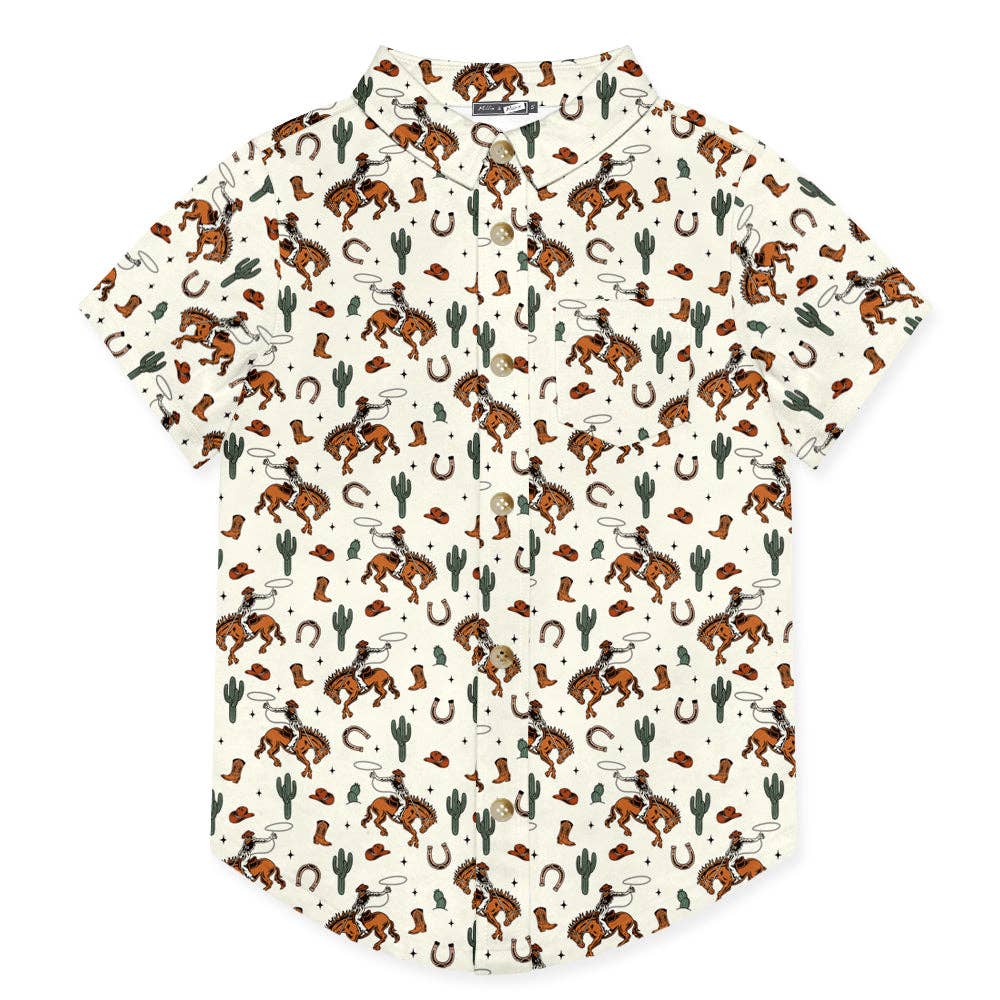 Millie Loves Lily Kids Rodeo Cactus Short - Sleeve Shirt - BY41281-2T