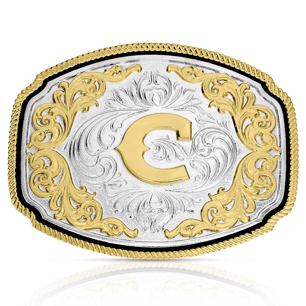 Montana Silversmiths Western Initial Buckle - Style C - A1047C