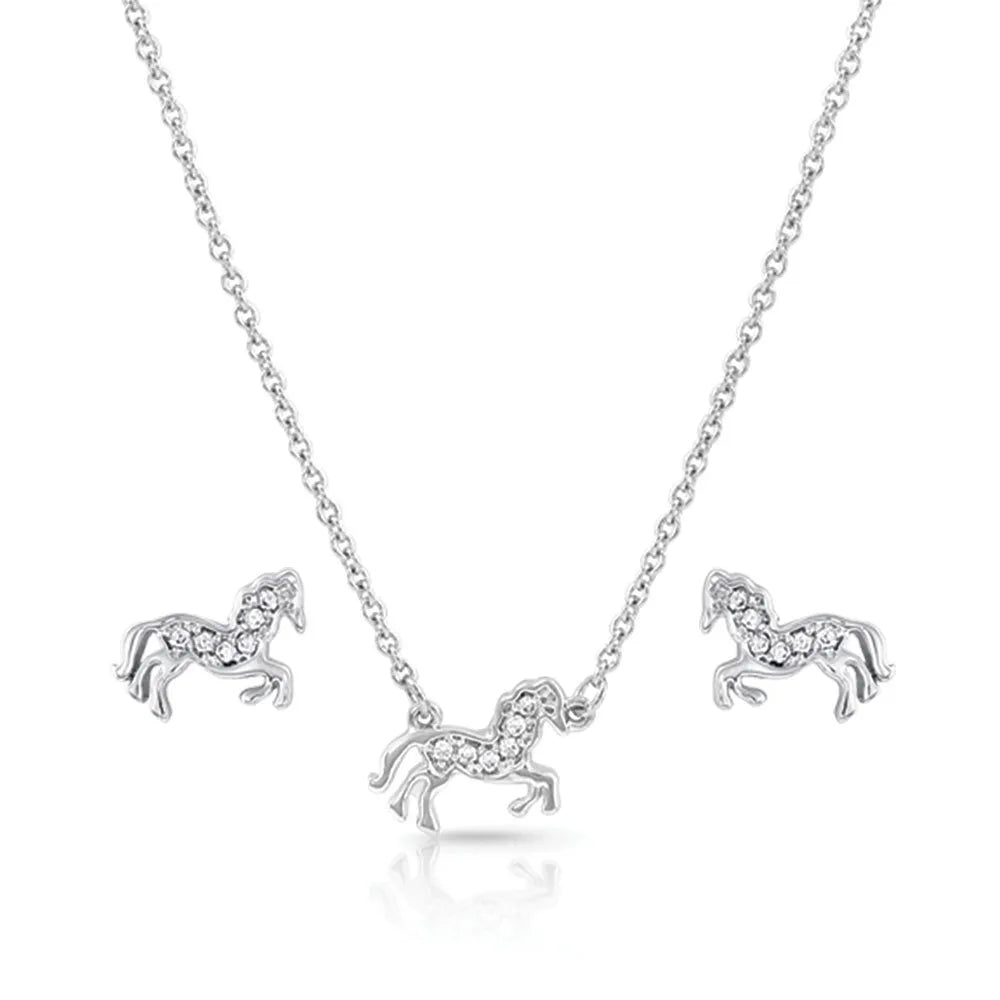 Montana Silversmiths All The Pretty Horses Jewelry Set - JS4735