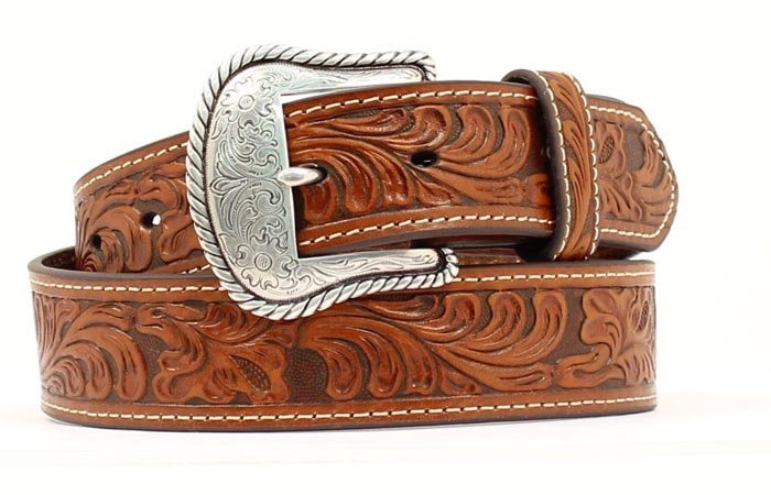 Nocona Men's Brown and Silver Outdoor Belt - N2446008 - 28