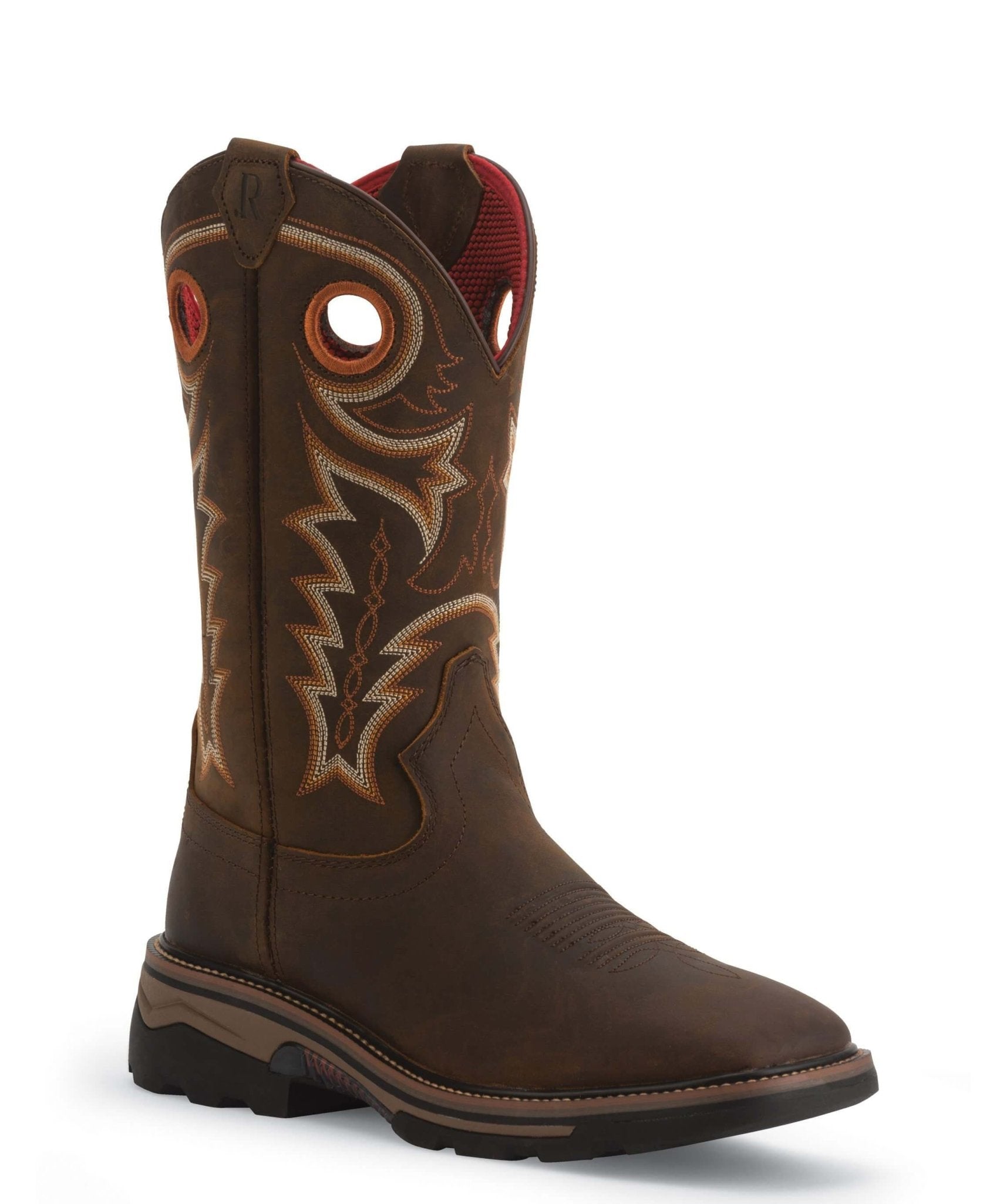 R Watson Men's 12" Waterproof Hazel Bay Cowhide Square Toe Work Boots - RW1010 - WP - 7D