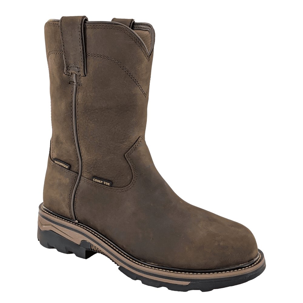 R. Watson Men's 12" Waterproof Brown Round Composite Toe Work Boot - RW1022 - CT - WP - 7D