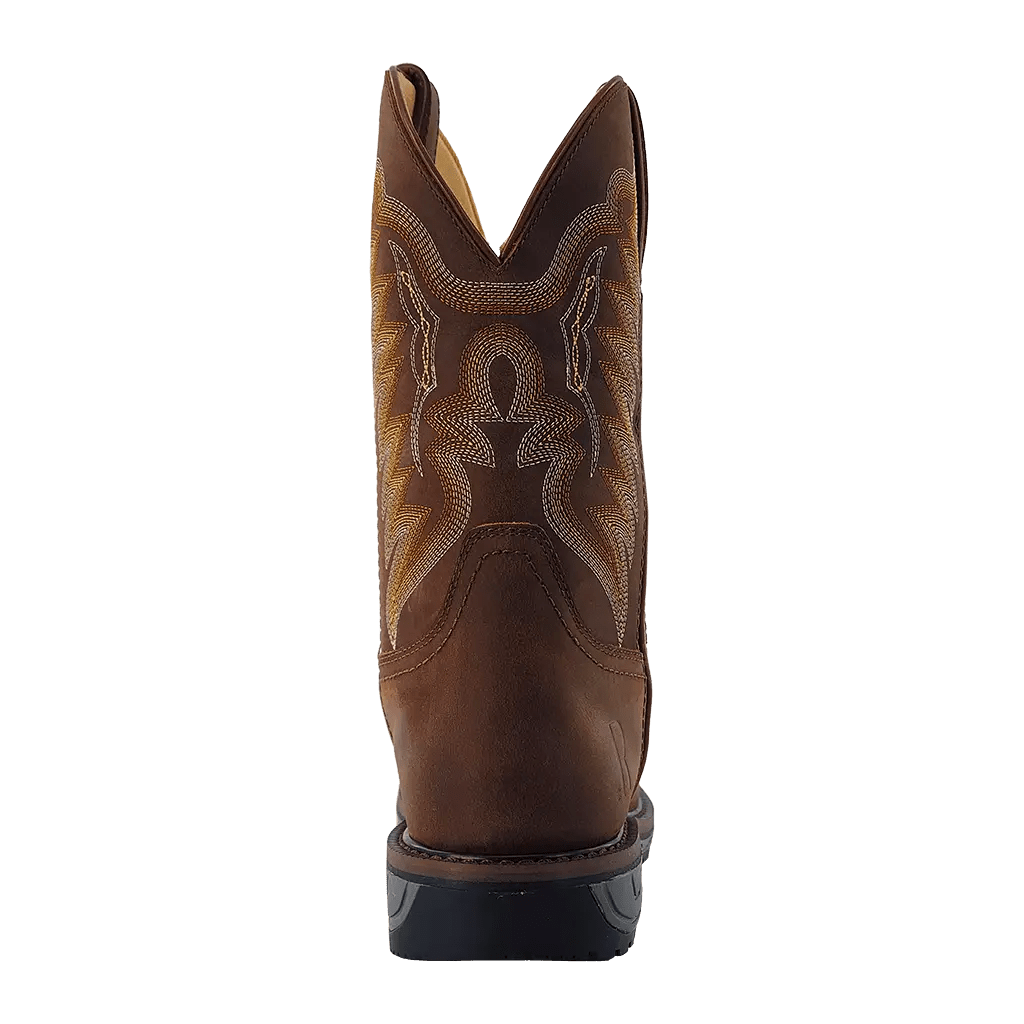 R. Watson Men's 11" Crazy Horse Wide Square Toe Work Boot - RW1804 - 7D