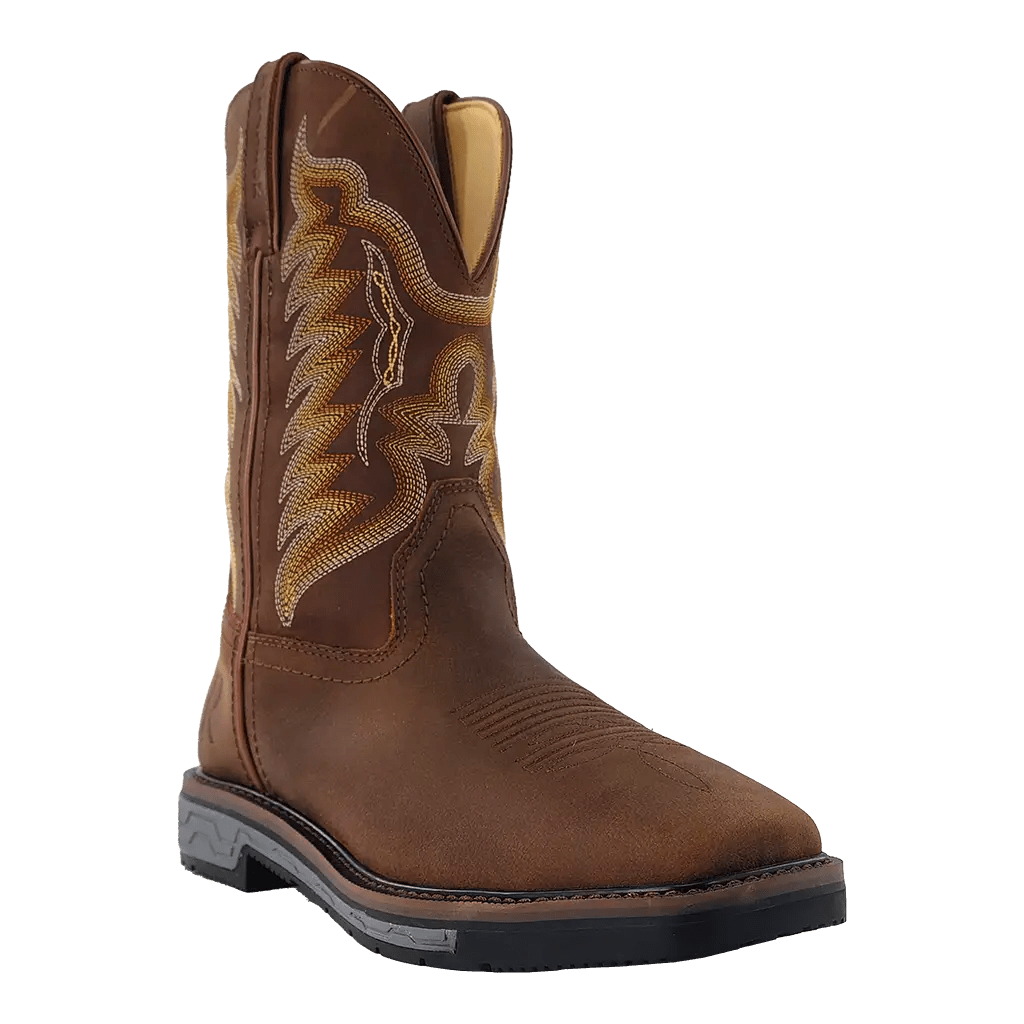 R. Watson Men's 11" Crazy Horse Wide Square Toe Work Boot - RW1804 - 7D