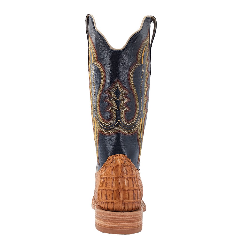 R. Watson Men's 13" Saddle Hornback Caiman Tail Square Toe Western Boot - RW3010 - 2 - 7D