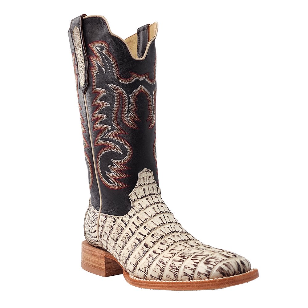 R. Watson Men's Orix Hornback Caiman Tail 13" Wide Square Toe Boots - RW3013 - 2 - 9B