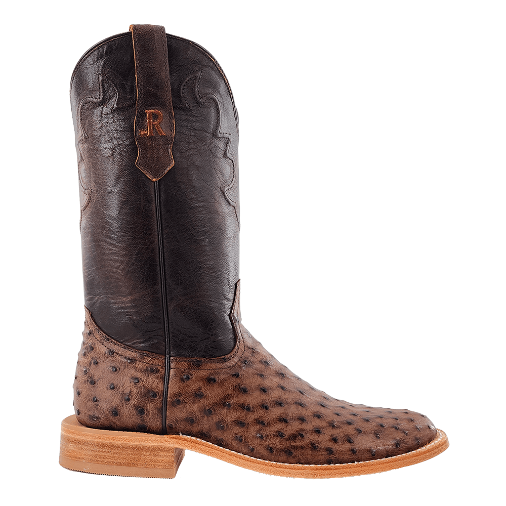 R. Watson Men's 12" Kango Black Full Quill Ostrich Western Boot - RW4001 - 5 - 9B