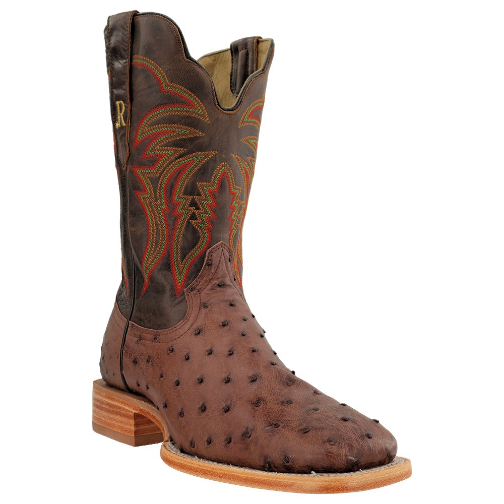 R Watson Men's 11" Kango Tobac Full Quill Ostrich Tuscany Meil Western Boots - RW4508 - 2 - 9B