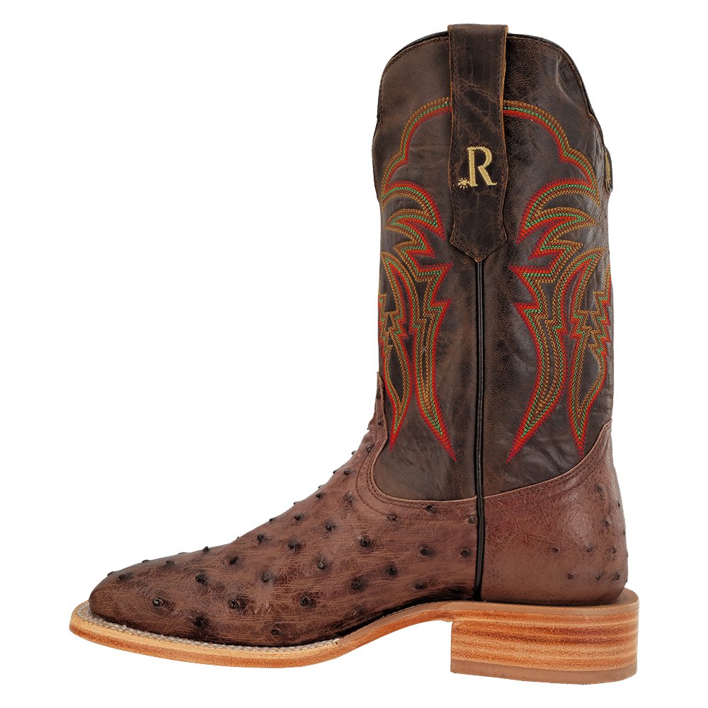 R Watson Men's 11" Kango Tobac Full Quill Ostrich Tuscany Meil Western Boots - RW4508 - 2 - 9B