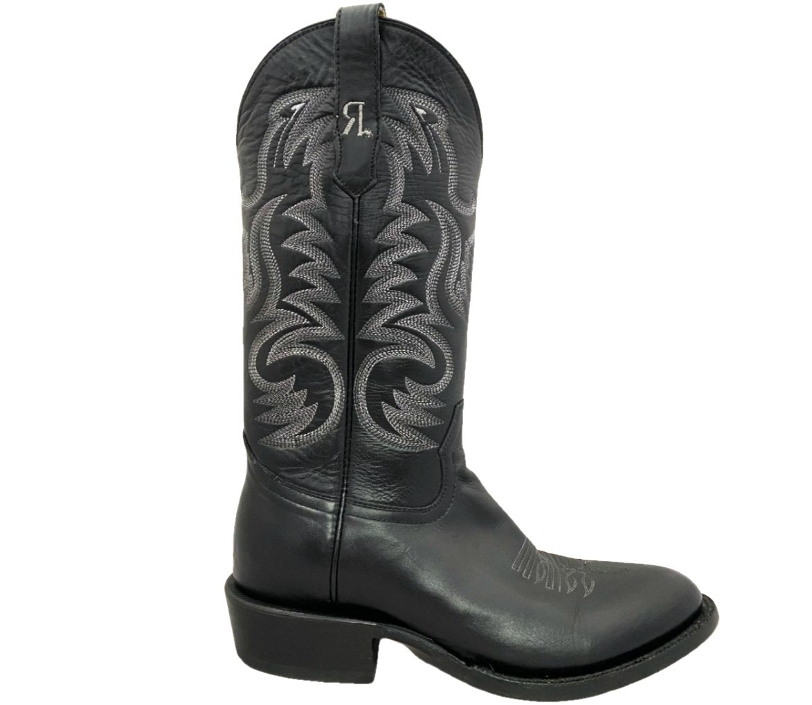 R. Watson Men's 13" Black Sinatra Cowhide Western Boot - RW7006 - 3 - 9B