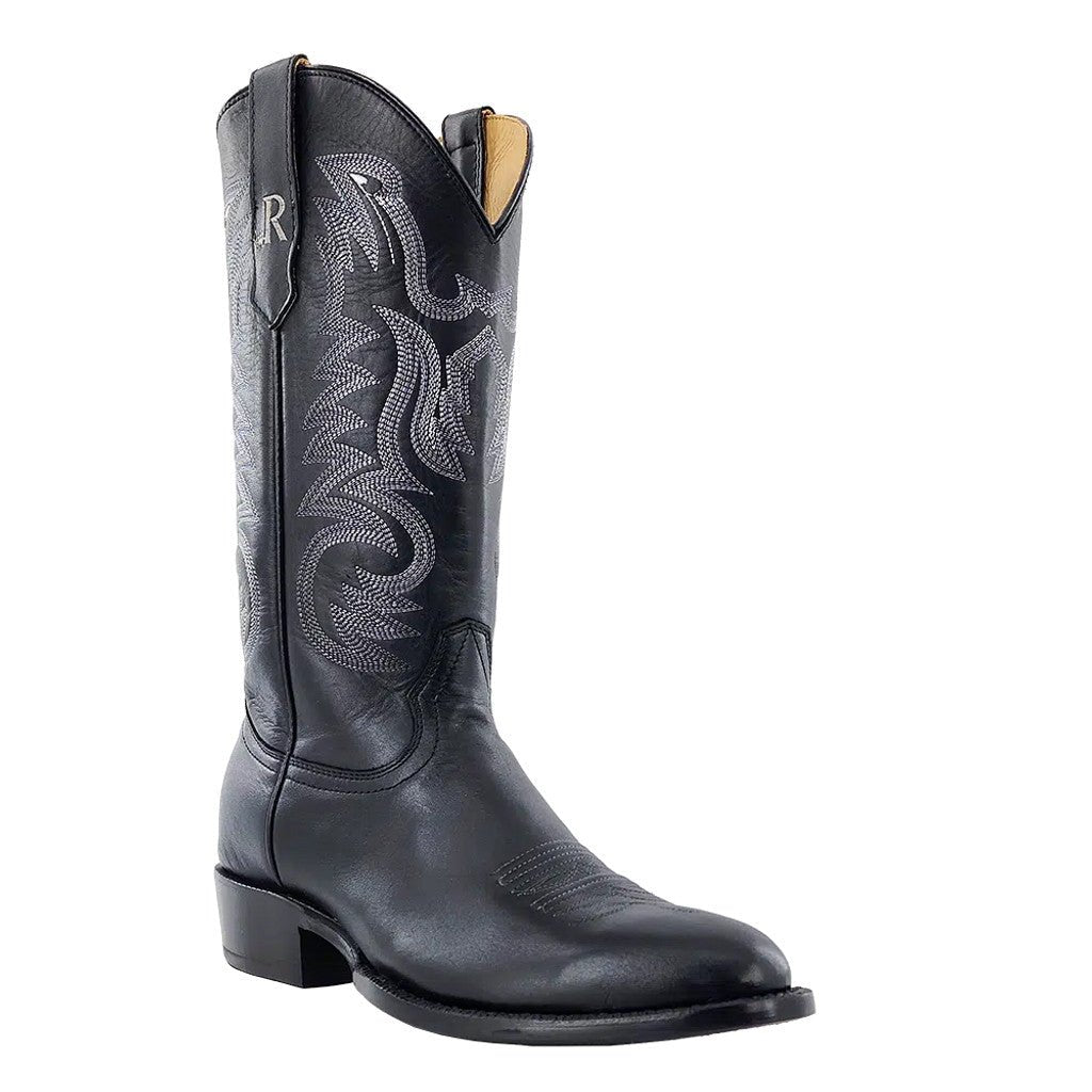 R. Watson Men's 13" Black Sinatra Cowhide Western Boot - RW7006 - 3 - 9B