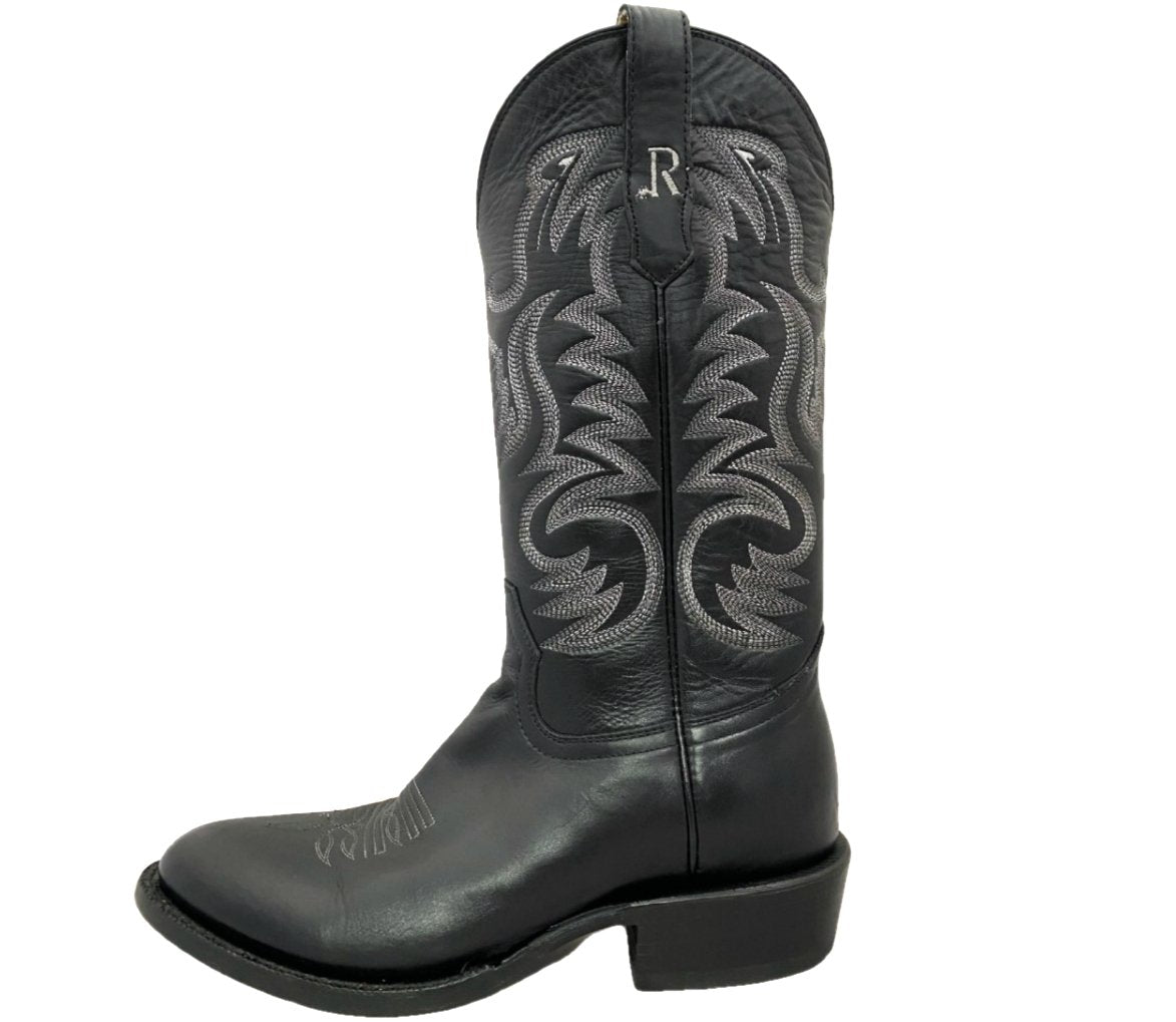 R. Watson Men's 13" Black Sinatra Cowhide Western Boot - RW7006 - 3 - 9B