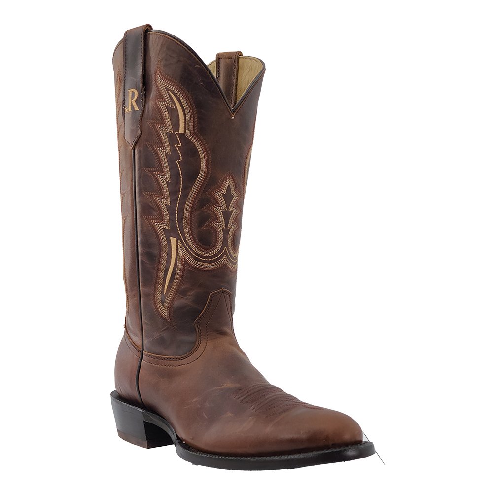 R. Watson Men's 13" Bay Apache Cowhide and Bay Apache Cowhide Western Boot - RW7007 - 1 - 7.5D