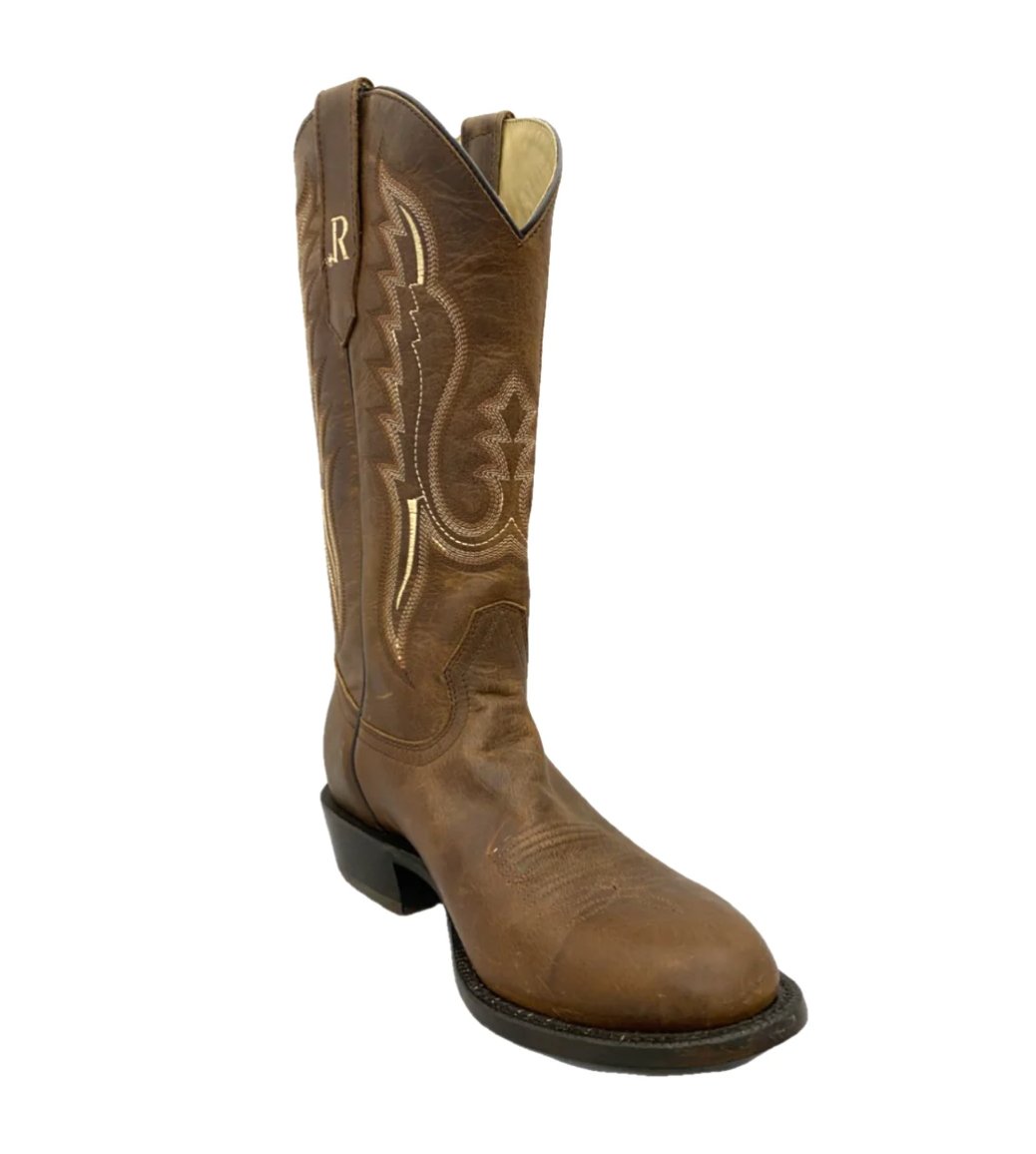 R Watson Men's 13" Bay Apache Cowhide / Bay Apache Cowhide Western Boot - RW7007 - 3 - 7D