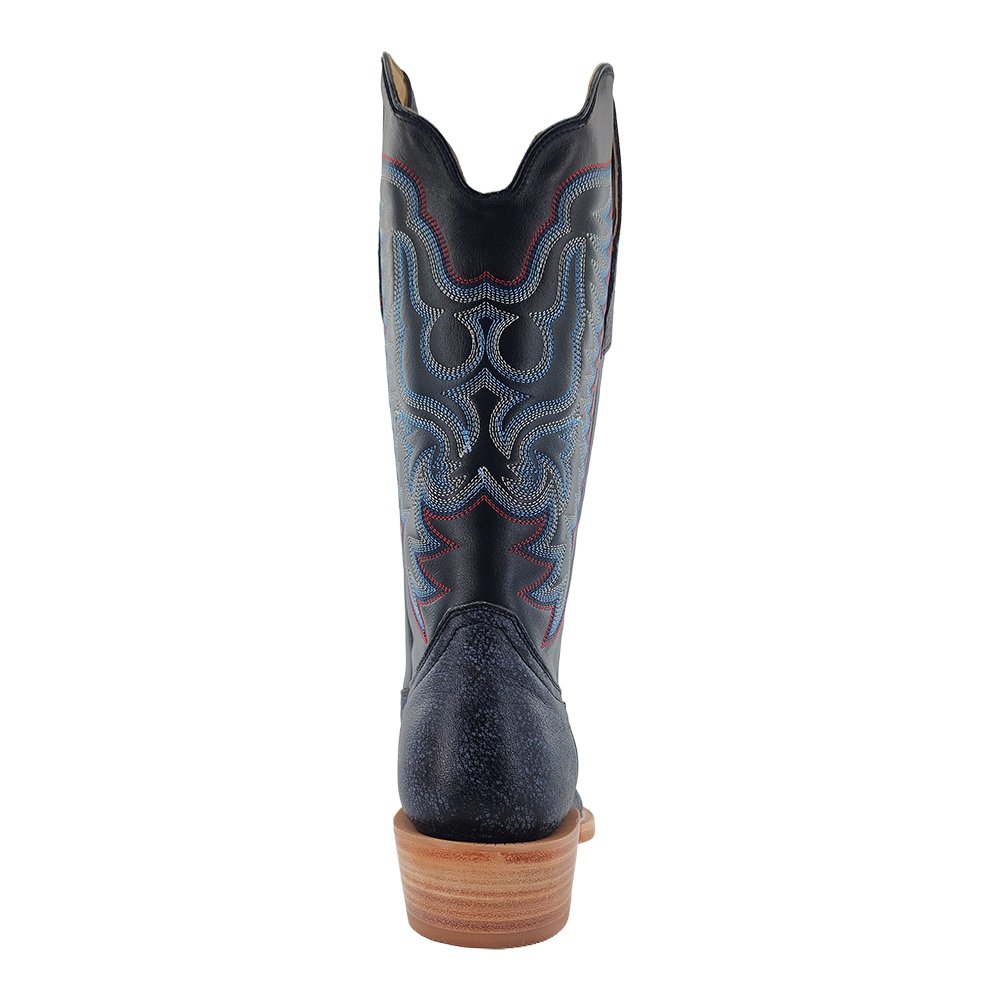 R Watson Men's 13" Midnight Blue Cape Buffalo Cowhide Western Boot - RW7103 - 1 - 10.5B