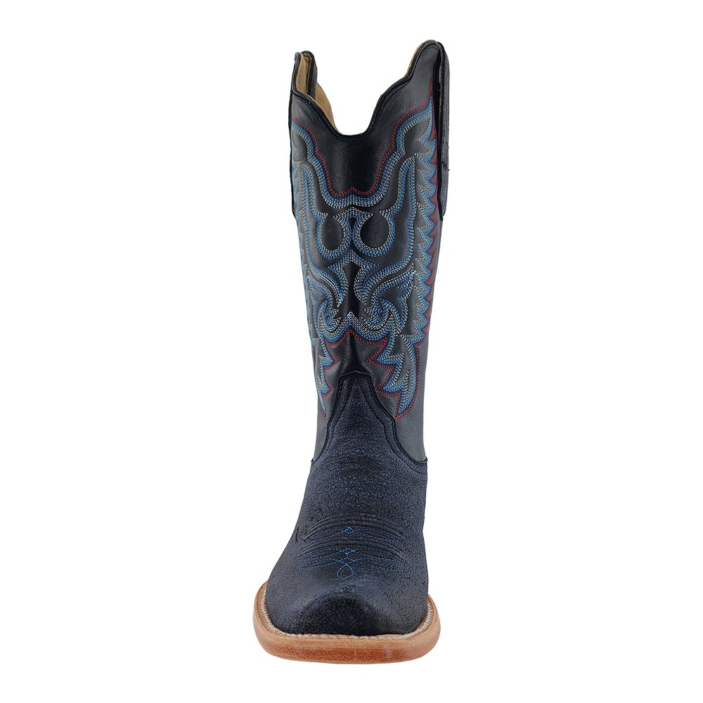 R Watson Men's 13" Midnight Blue Cape Buffalo Cowhide Western Boot - RW7103 - 1 - 10.5B