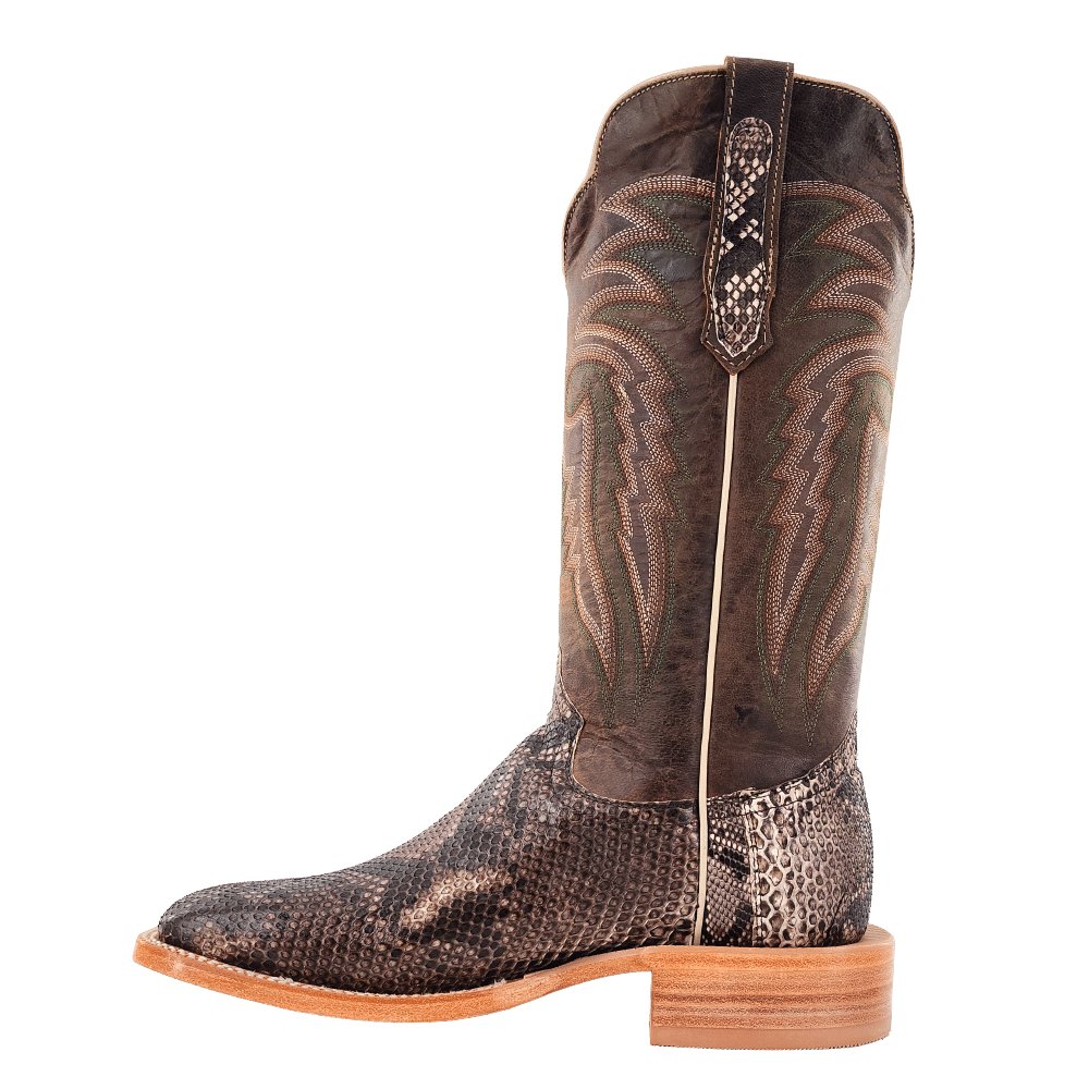 R Watson Men's Rustic Python Belly 13" Wide Square Toe Boots - RW7913 - 2 - 9B