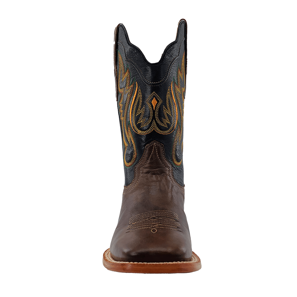 R. Watson Men's 11" Toscama Miel Soto Antique Miel Goat and Black Luster Goat Western Boot - RW8003-2-9B